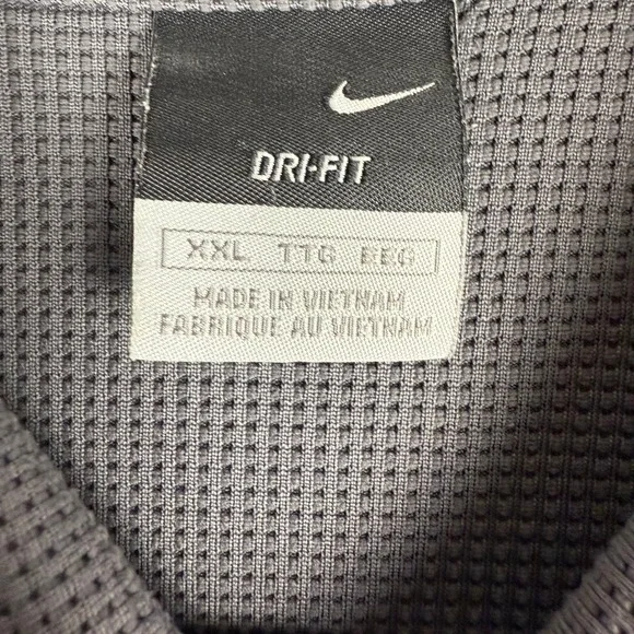 NIKE Dri-FIT Short Sleeve Athletic Golf Polo Shirt Size XXL Gray‎ - Picture 5 of 7